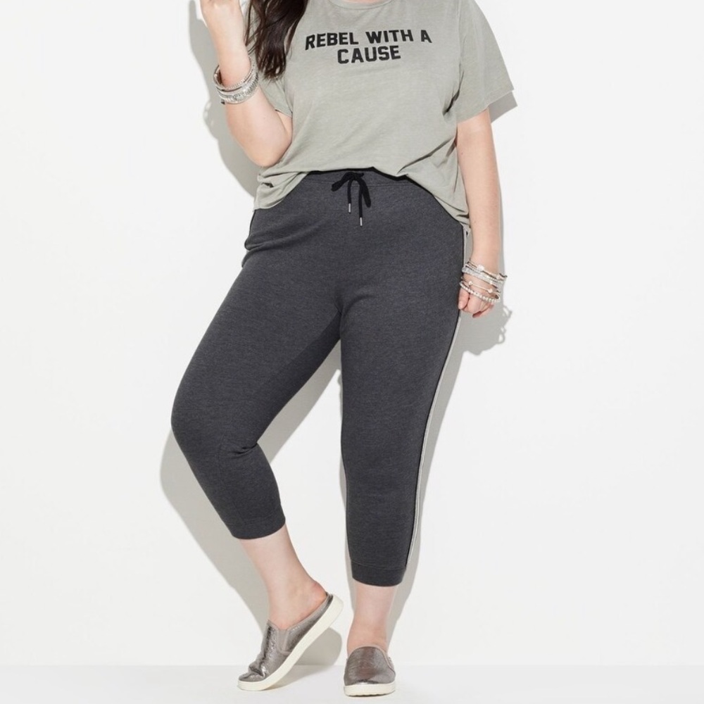 Loralette Stripe Grey Joggers 4X